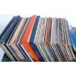 A collection of classical and show tunes vinyl LP records to include Hair, Mary Poppins, Oliver,