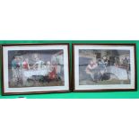 Pair of prints Elopement and Reconciliat