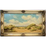 A Framed oil on canvas of ' sand dunes '