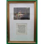 The Lady Of Shalot print framed glazed H