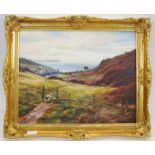 Gilt framed oil on canvas depicting a '