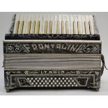 A Frontalini Italia accordion c1930s 'Frontalini' 48 bass piano accordion with diamanté decoration.