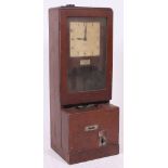 An Industrial mid century National Time Recorder Co Ltd clocking in clock, Roman numerals,