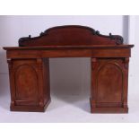 A Regency mahogany twin pedestal large sideboard dresser.