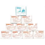 TREMAR: A rare collection of 10x boxed Tremar pottery model ships - each within the original boxes.