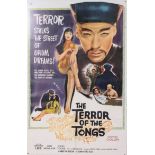 ' Terror Of The Tongs ' framed Hammer movie poster, believed original.