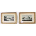 A pair of 19th century framed and glazed Chinese rice paper paintings set withing good gilt frames.