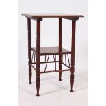 An Aesthetic Movement mahogany side table in the manner of EW Godwin.