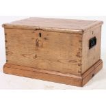 A good pine work box with fitted interior, drawer and with double locks.