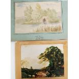 Two 19th century water colours one entitled Boat House, Newby Bridge,