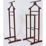 A pair of mid 20th century ladies and gentlemans mahogany vanity stands,