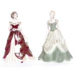A collection of  2 Royal Worcester figurines to include Scarlett Southern Belle and Melanie.
