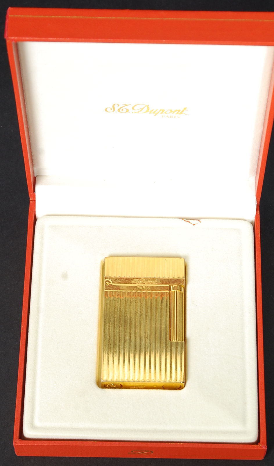 A stunning gold plated Dupont Stylo Plume L2 045290 Laque De Chine cigarette lighter complete in - Image 4 of 4