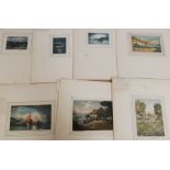 A collection of 6x artist proof limited edition Claude H Rowbotham aquatints,