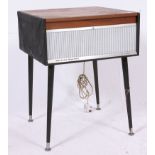 A 1950's teak and vinyl cased Dansette Supreme record player.