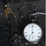 A vintage silver hallmarked English Express Lever pocket watch by J.