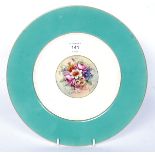 A Royal Worcester cabinet plate with sti