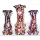 A collection of three studio glass Muran