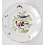 A 19th century Meissen plate decorated w