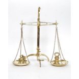 A good pair of Victorian brass weighing