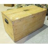 A pine blanket box, 90cm wide, 48cm high.