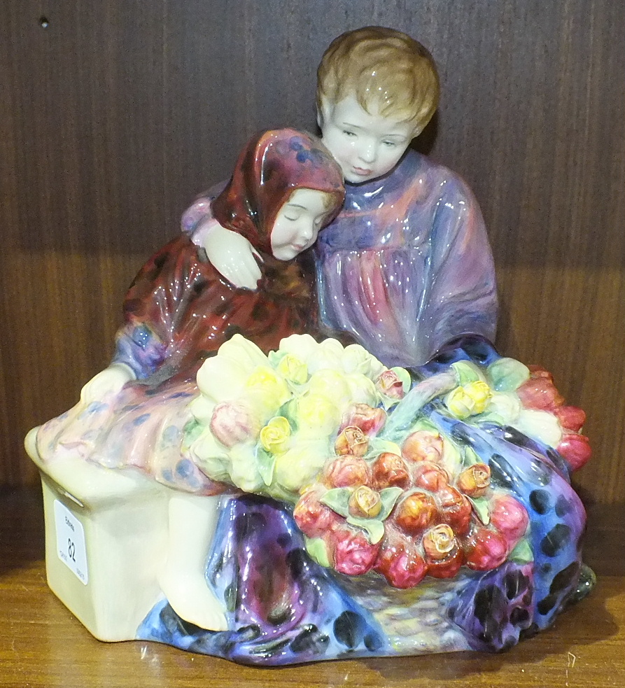 A Royal Doulton figurine 'Flower Sellers' Children', HN1342, 21cm high.