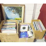 A collection of LP and 45rpm records.