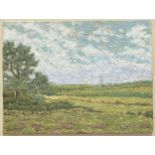 Steppens, 'Landscape near Marazion', a signed acrylic on board, 30.5 x 40.5cm and a pastel still