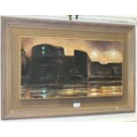 Rose Brimecombe, 'Sally Port Portsmouth', a signed oil on canvas, 33 x 61cm and a collection of