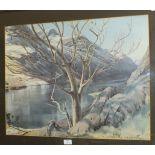 After W Heaton-Cooper, 'Winter Sun, Buttermere', a framed coloured print, 52 x 69cm and another, '