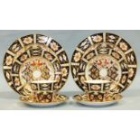 Eight pieces of Royal Crown Derby bone china Imari-decorated tea ware, pattern no.2451, a Royal
