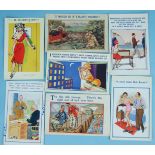 Approximately 150 unused humorous and risqué postcards by Donald McGill, Bamforth comic cards etc.