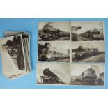 Approximately 90 postcards of locomotives by Photochrom Co. Ltd, all unused.