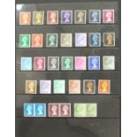 A QV to QEII mainly-unmounted mint collection of Great British stamps on stock cards, including