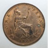 A Queen Victoria 1879 one penny.