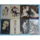 Eighty-three bathing beauties, risqué and glamour postcards, real photographic, artist-drawn and