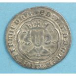 An Edward III hammered silver groat struck at the York Mint.