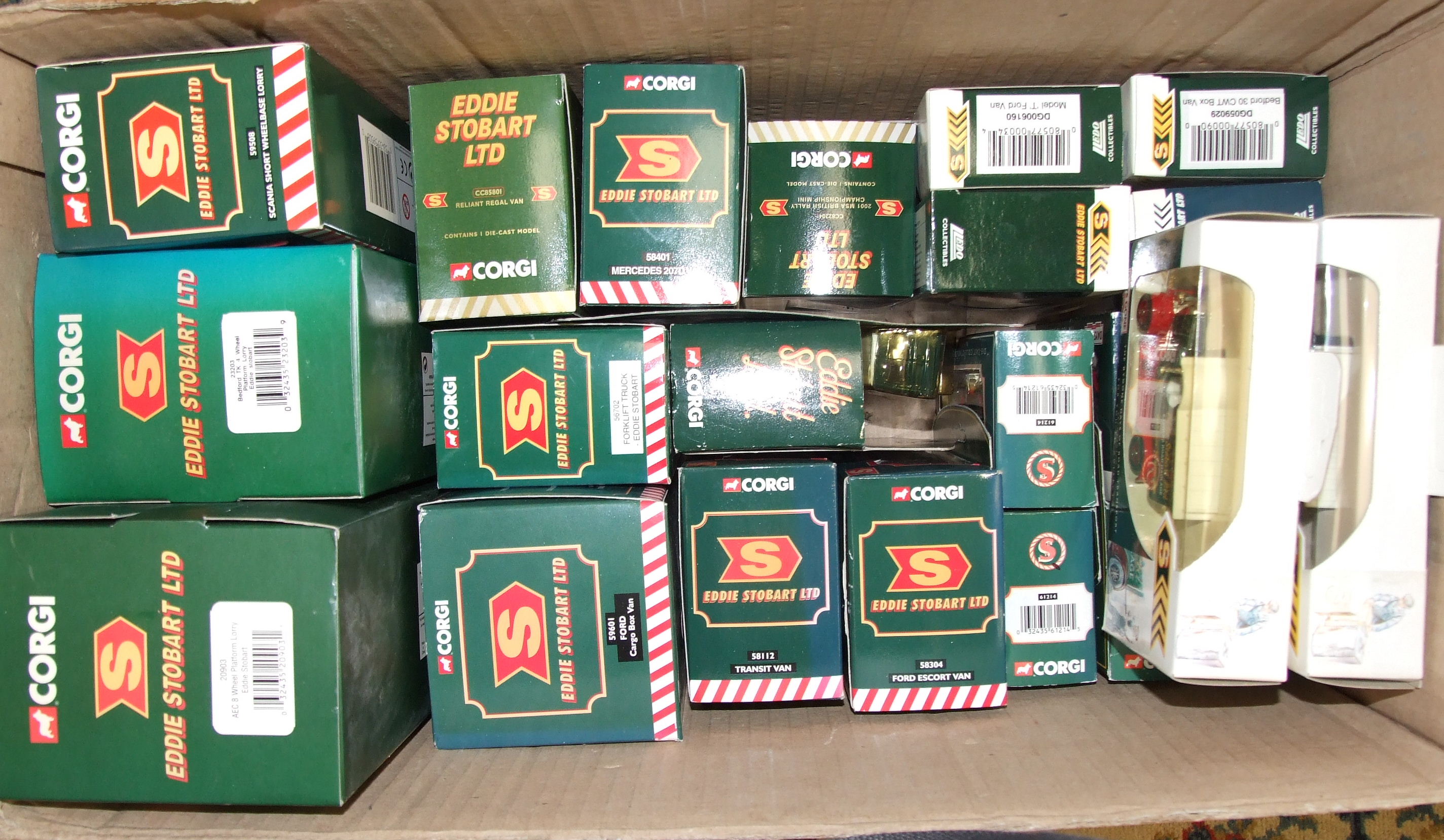 Corgi, fourteen boxed Eddie Stobart Ltd haulage vehicles and nine Lledo similar, all boxed, (23).