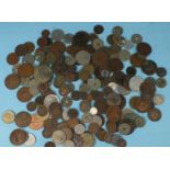 A Russian 1767 five Kopeks, a collection of British and foreign coinage and a small quantity of