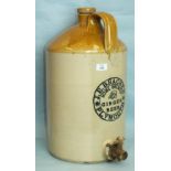 J E Bracher, Plymouth, 'Home Brewed Ginger Beer', a large stoneware screw-top flagon fitted with