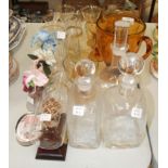 A collection of glassware including wine and drinking glasses, decanters, vases etc.