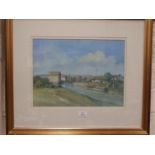 Hagop. K. Kasparian, 'Lewes and the River Ouse - An Impression', signed oil on artist's board, 29