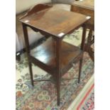 A 19th century mahogany two-tier wash stand fitted with a drawer, the legs joined by an X-