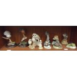 A collection of nine Teviotdale animal ornaments, a Country Artists 'White Dove', boxed and a