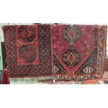 A late-20th century Iranian Qashqai, 125 x 170cm and four other modern Oriental rugs, (5).