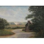 Graham Petley FIRLE BEACON FROM UPPER WELLINGHAM, SUSSEX, Signed oil on canvas, 44 x 60cm, titled