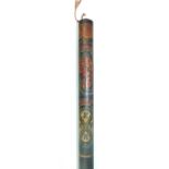 A 19th century stave truncheon of plain cylindrical form with Royal and Plymouth City coats of