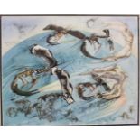 After Salvador Dali COMPOSITION Coloured lithograph, copyright NYGS, 37 x 48cm