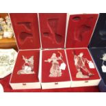 Three Swarovski 'Masquerade' series figures 'Colombine', 'Pierrot', and 'Harlequin' all boxed. (3)