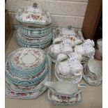 Forty-four pieces of Copeland Spode 'Lauriston' decorated dinnerware, thirty-one pieces of Royal